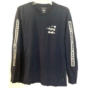 Billabong Core Fit T Shirt Size Large Blue Sun Rotor Beach Long Sleeves